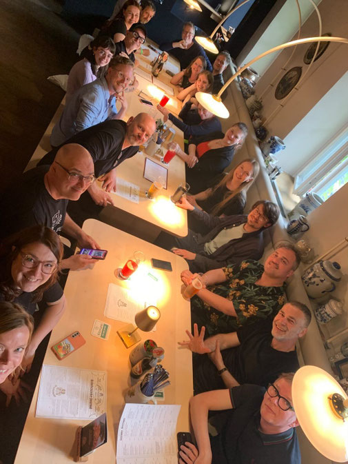 Mit den Carlsens beim Abendessen. Foto: Rinah Lang