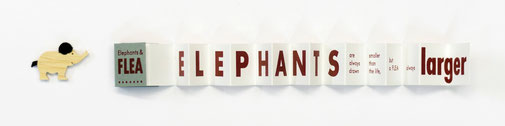 14. Band Johnatan Swift (englisch) – Elephants & Flea, Beilage: kleiner Holz-Elefant 