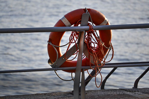 Rettungsring Elbe Hamburg Wasser Rettungsanker