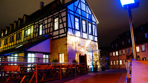 Restaurant Eckerts Bamberg - Außenansicht abends - fairani