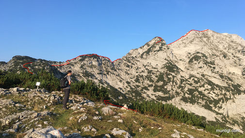 am kleinen Göll mit weiterem Wegverlauf