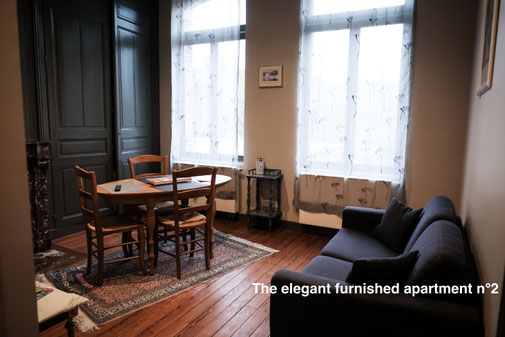 Furnished apartment with view on the garden in the Somme (Amiens), serviced apartments close to the cathedral, in the city center, business trip for corporate long time