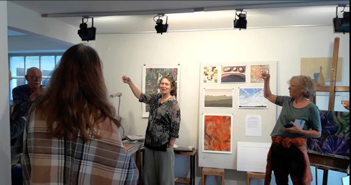 Eröffnungsrede - und Anstoßen auf 25 Jahre Malschule im Atelier Susanne Hauenstein!