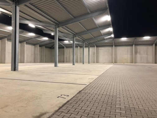 Gedeckte Einstellplätze für Wohnmobile
