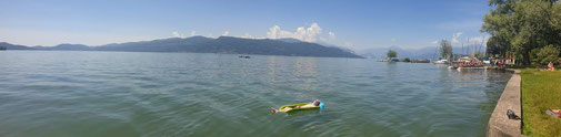 Robin Bowman querschnittsgelähmt auf dem Lago Maggiore