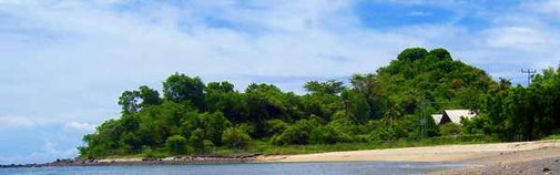 Halbinsel mit weißem Strand