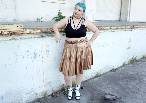SOCIETY PLUS JUPE SKIRT CROP TOP GRANDE TAILLE PLUS SIZE