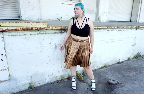 SOCIETY PLUS JUPE SKIRT CROP TOP GRANDE TAILLE PLUS SIZE