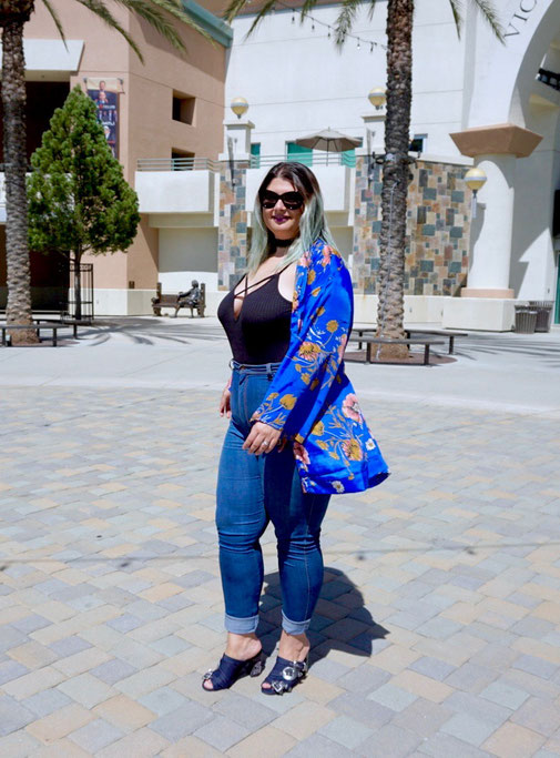 KIMONO FLEURS GRANDE TAILLE WET SEAL BLOG MODE FASHION PLUS BLOGGER