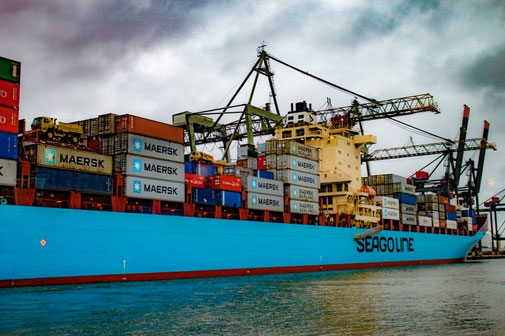Schiff, Container, Hafen, Rotterdam, Niederlande, Die Traumreiser