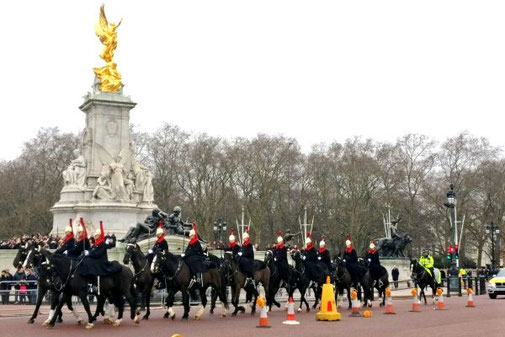 Buckingham Palace, Wächter, Wachwechsel, Pferde, Die Traumreiser