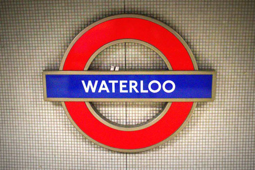 London, Waterloo Station, Schild, U Bahn, Tube, Die Traumreiser