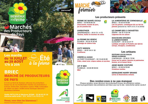 Marchés des producteurs à la Ferme Ste Cécile