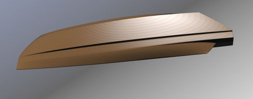 Malcolm Tennant designed Canoe Stern Hull
