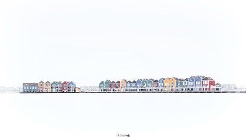 Utrecht | Houten | Colorful wooden houses