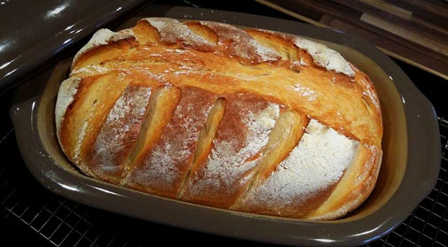 Pampered Chef kleiner Zaubermeister. Slavas Buttermilchbrot aus dem Brotbacktopf. Martina Ziehl mit Pampered Chef