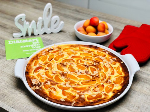Hier siehst du einen leckeren Quarkauflauf den ich auf der White Lady von Pampered Chef gebacken habe.