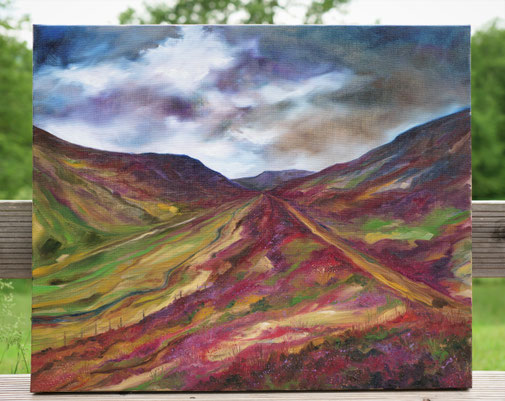 Scotland, oil painting, Scottish path ways, the highlands paintings