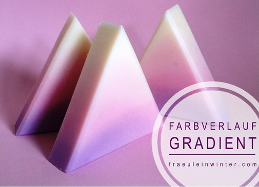 Farbverlauf in Seife - Ombre Layer Seife | Handgemacht von Fräulein Winter