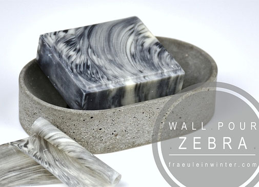 Zebra Swirl Seife kombiniert mit Topfswirl | Fräulein Winter