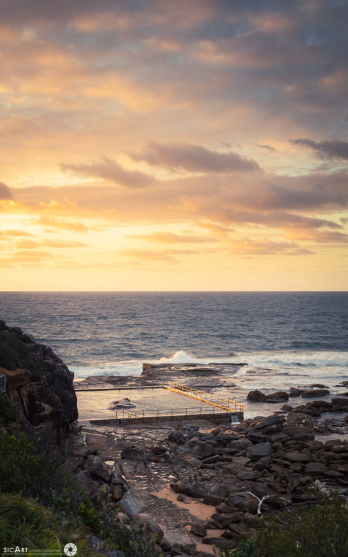 landscape photography sicart rock pool curl curl beaches northern beaches