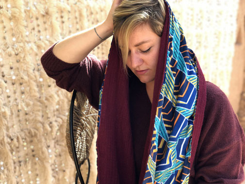 Snood d'hiver en tissu africain - écharpe en wax