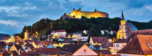 Kulmbach und die Plassenburg über der Stadt