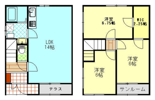 ヴィラ桑山 ３ＬＤＫ 間取り図