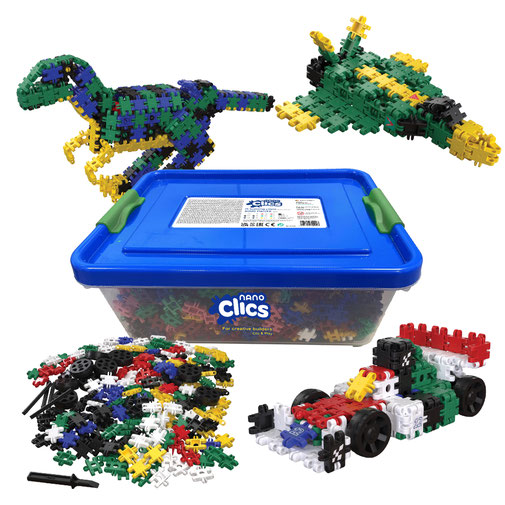 nano clics Creative Builders Box mit Modellen und Bausteinen