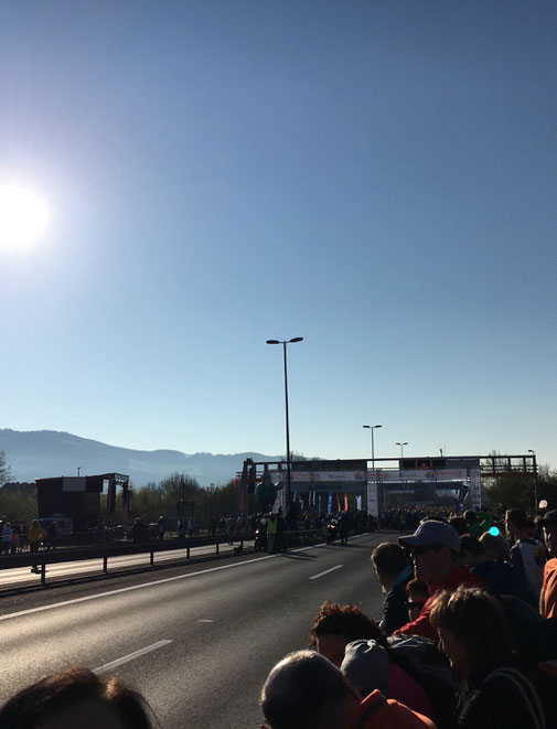 Startbereich auf der Voest-Brücke