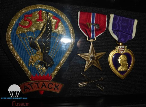 Gene FRICE 517th bullion Patch, Bronze star, purple heart and special force crossing arrows