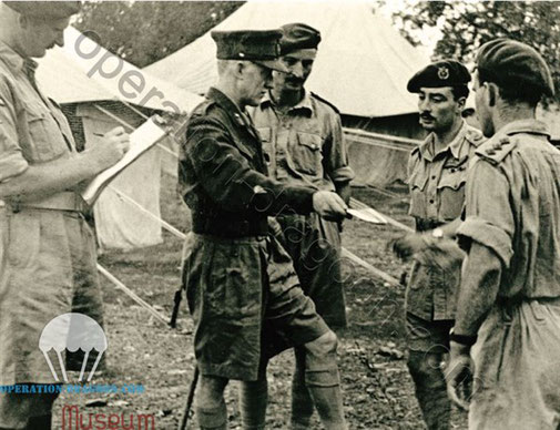 Brigadier CHV Pritchard 3rd from left and Brigadier Down 2nd from left, Italy 1944. Source : A Rich Tapestry of Welsh History by Philip Nanney Williams