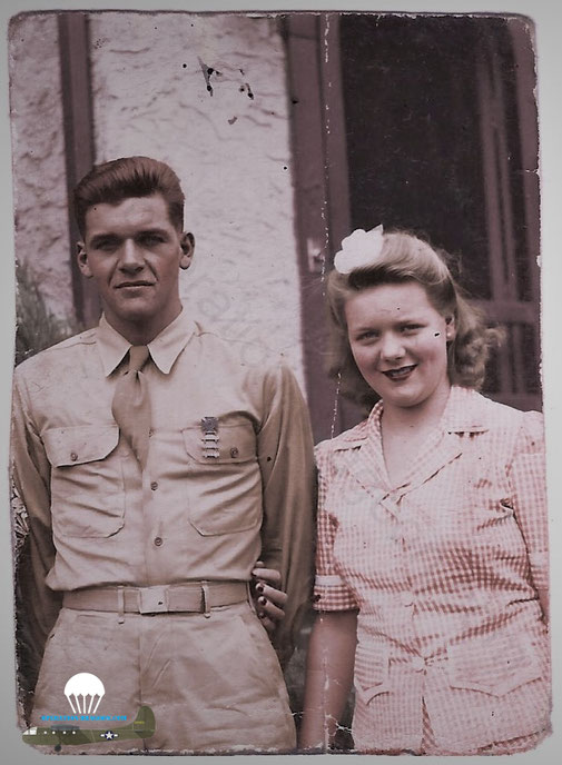 Alfred WOLKE and his sister in 1943, just before his travel overseas for the European Theater.