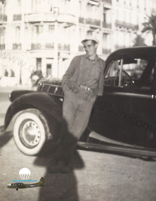 Waymon GARNER, probably october 1944 in Nice riviera resting area, promenade des Anglais.