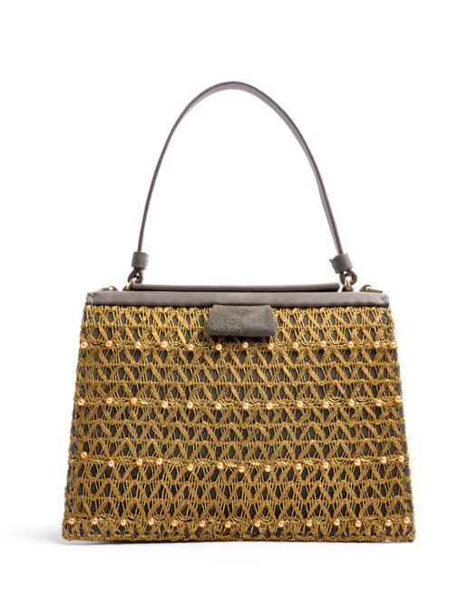 OSTWALD TURTLE EDGE TOTE grey . gold in cooperation with Niely Hoetsch