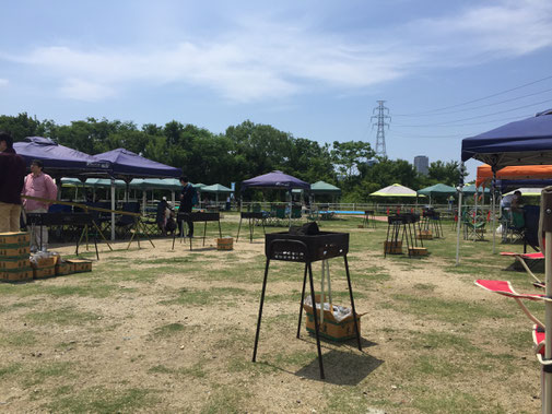 西中島BBQエリアの様子