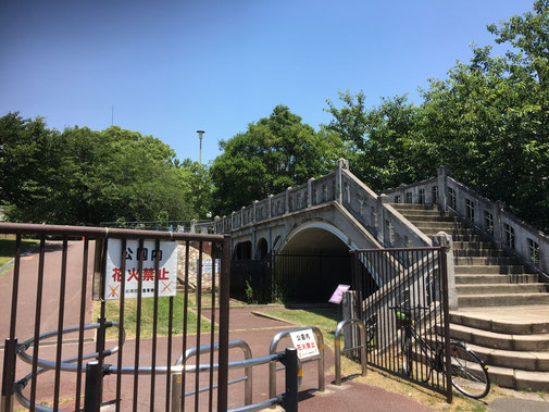 長柄地区BBQエリア付近の眼鏡橋