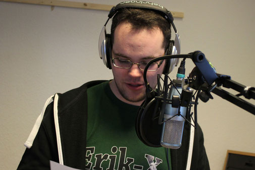 Ich mit dem "Kieler Jugend Radio" bei KielFM auf Sendung (2014)