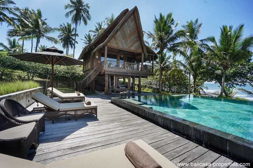West Bali beachfront villa for sale.