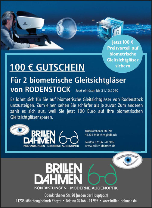 B I G Brillenglastechnik Sehzentrum Brillen Dahmen