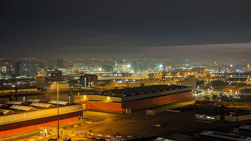 Blick über den Hafen der Stadt Le Havre