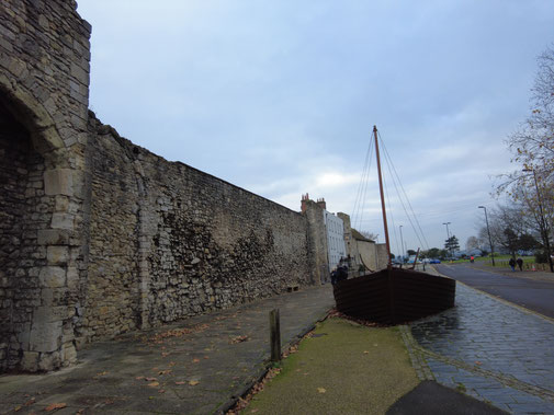 Historische Stadtmauer in Southampton