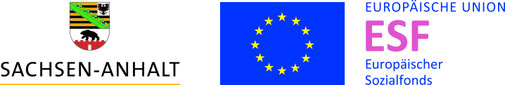 Das Logo des ESF, der die Bücherkirche Axien fördert.