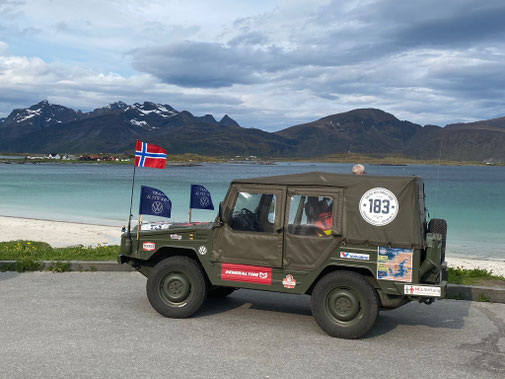 Der VW Iltis bei der letzten Rallye durch Norwegen