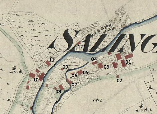 Auszug aus der preußischen Urkatasterkarte von 1830