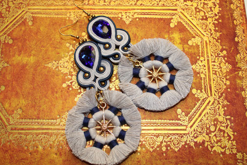 Soutache-Ohrringe Namaka by Kinari Handmade Jewellery