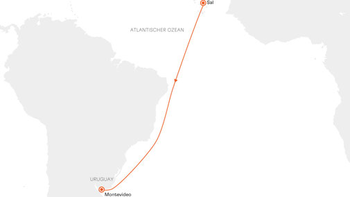 SPI2718 Reiseroute mit HANSEATIC spirit