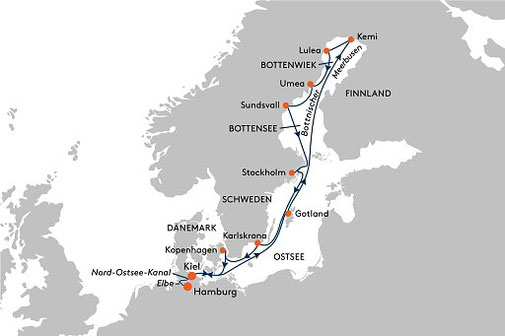 SPI2530 Reiseroute mit HANSEATIC spirit