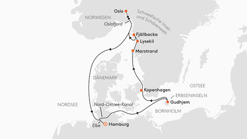 NAT2711 Reiseroute mit HANSEATIC nature