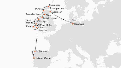 INS2709 Reiseroute mit HANSEATIC inspiration